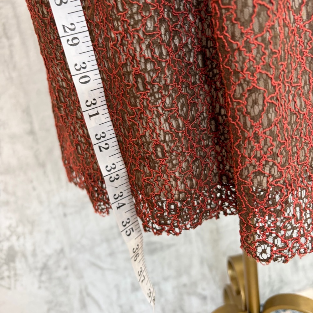 Vtg Young Essence Wrap Dress M Lace Sleeveless Forest Fairy Boho - Picture 8 of 9